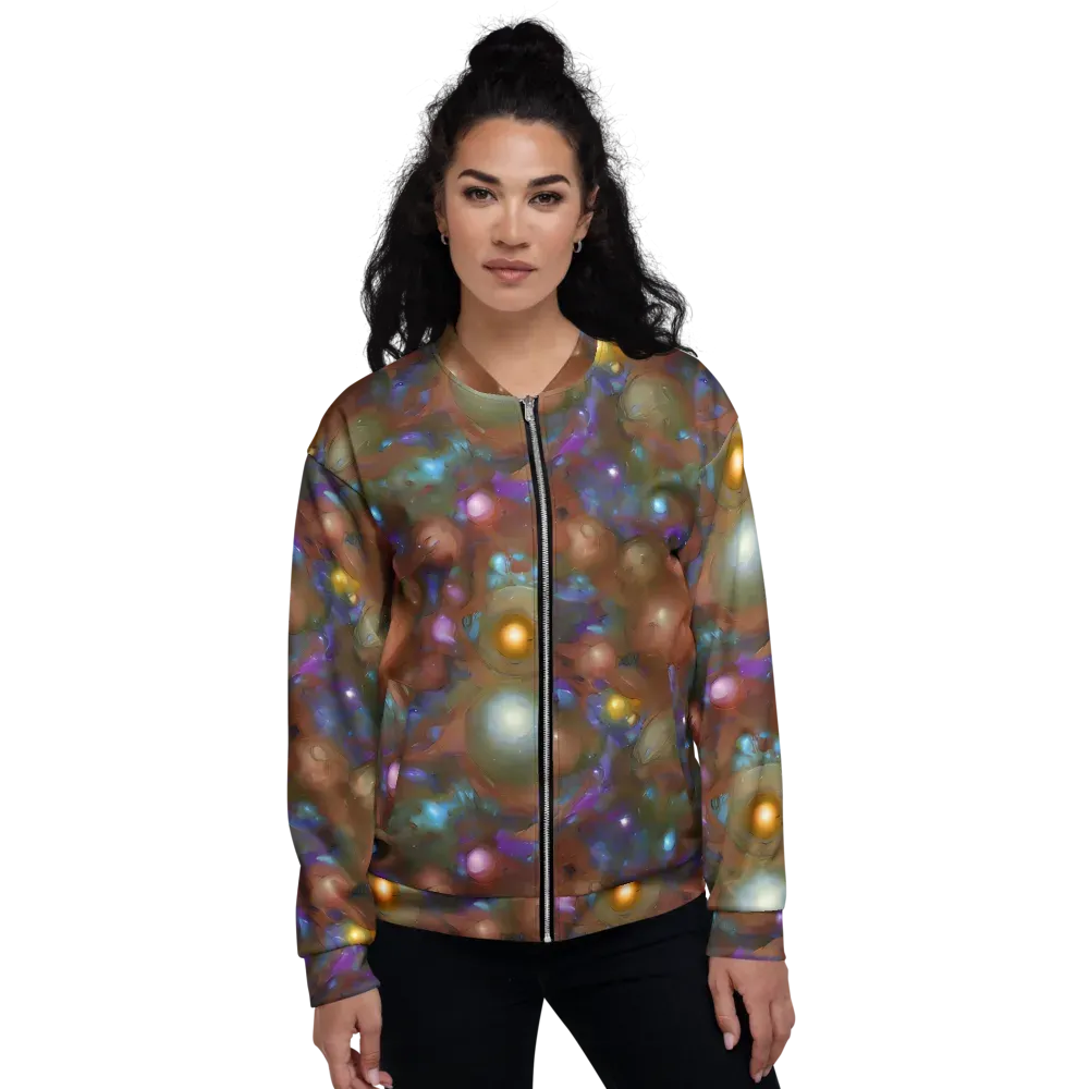 Iridescent Bloom on Bomber Jacket — Front