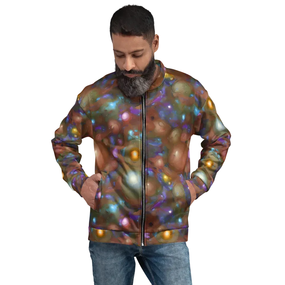 Iridescent Bloom on Bomber Jacket — Front