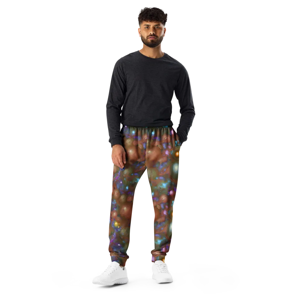 Iridescent Bloom on Men's Joggers — Front