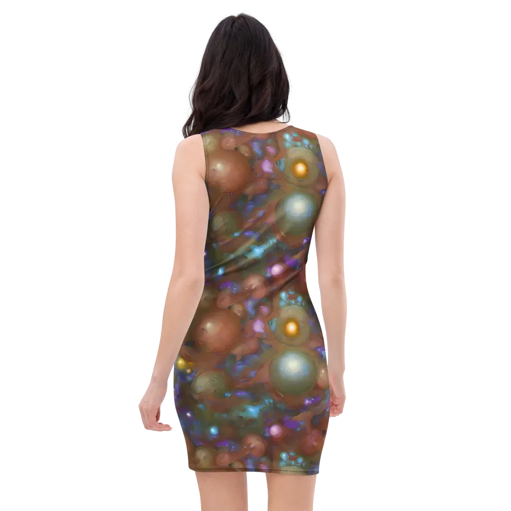 Iridescent Bloom on Bodycon Dress — Back