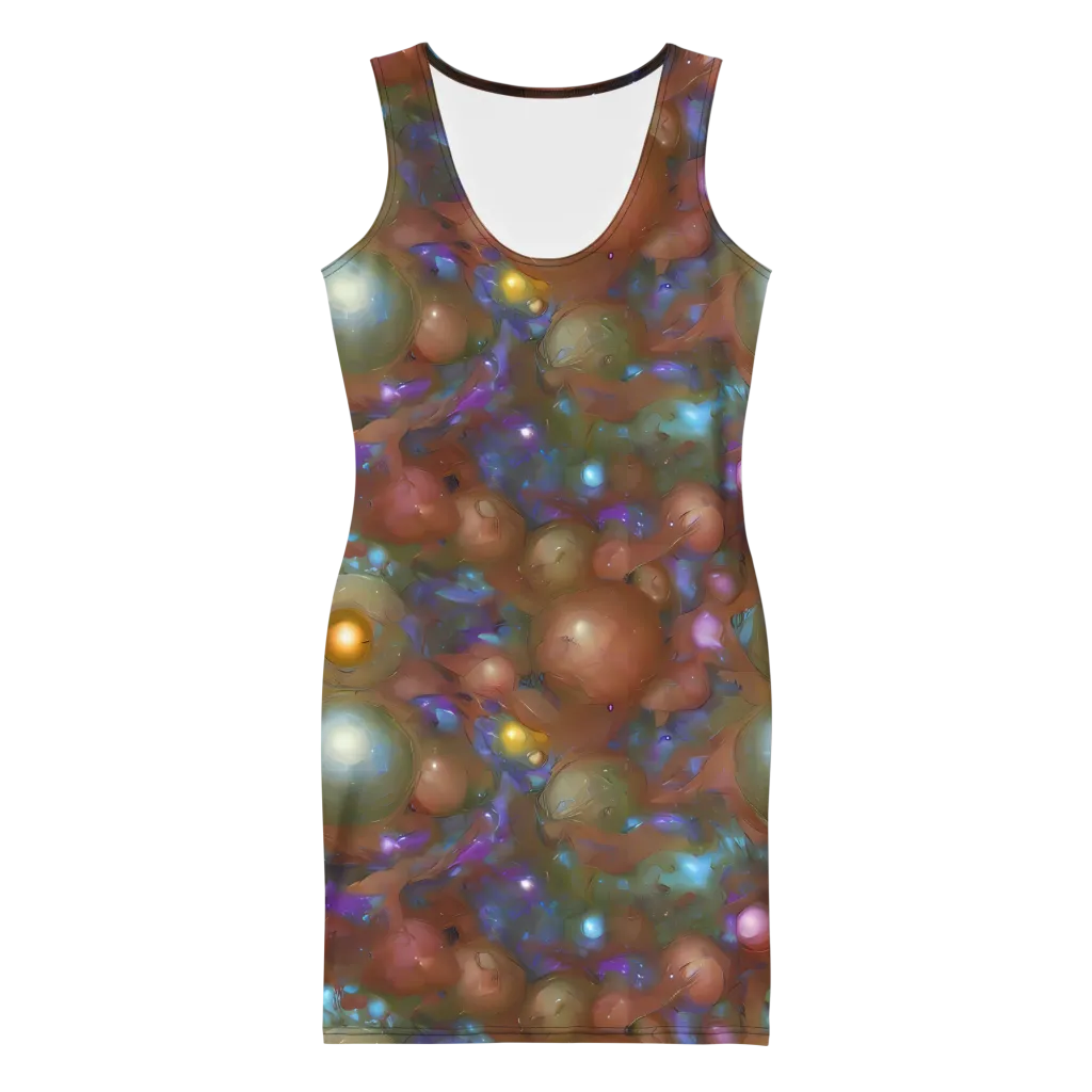 Iridescent Bloom on Bodycon Dress — Front