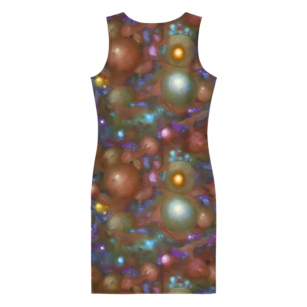 Iridescent Bloom on Bodycon Dress — Back