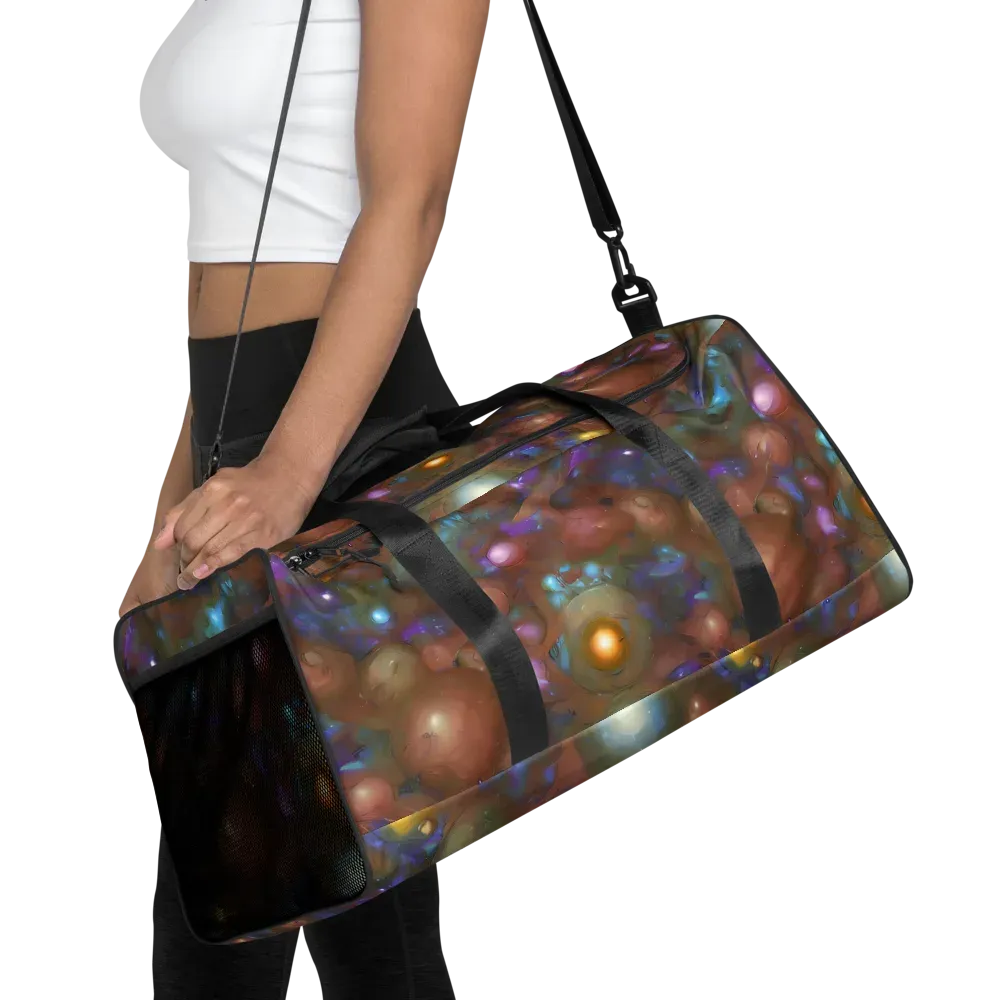 Iridescent Bloom on Duffle Bag — Front