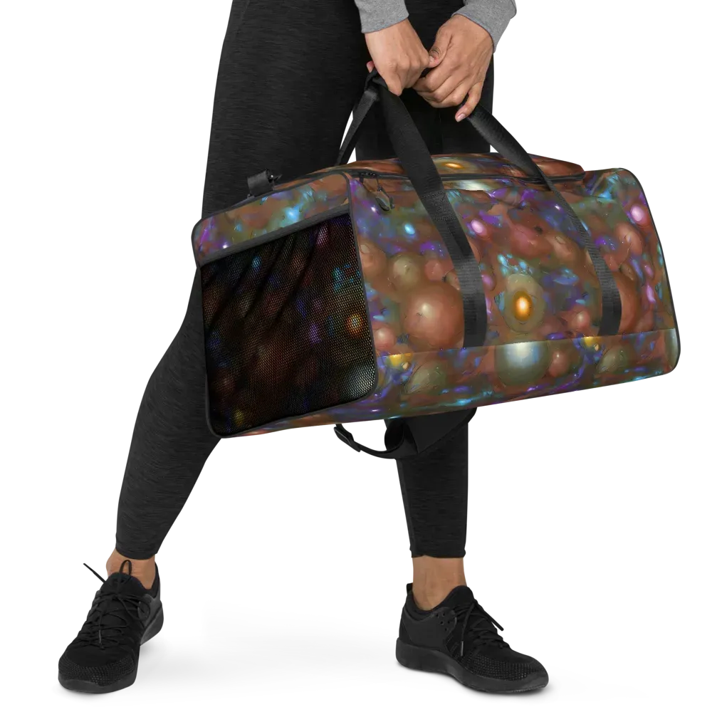 Iridescent Bloom on Duffle Bag — Right Front