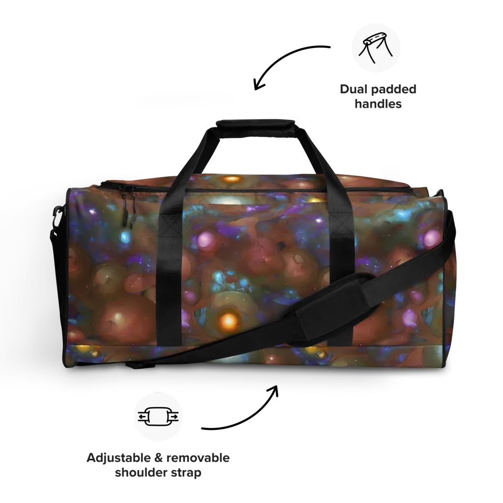 Iridescent Bloom on Duffle Bag — Front