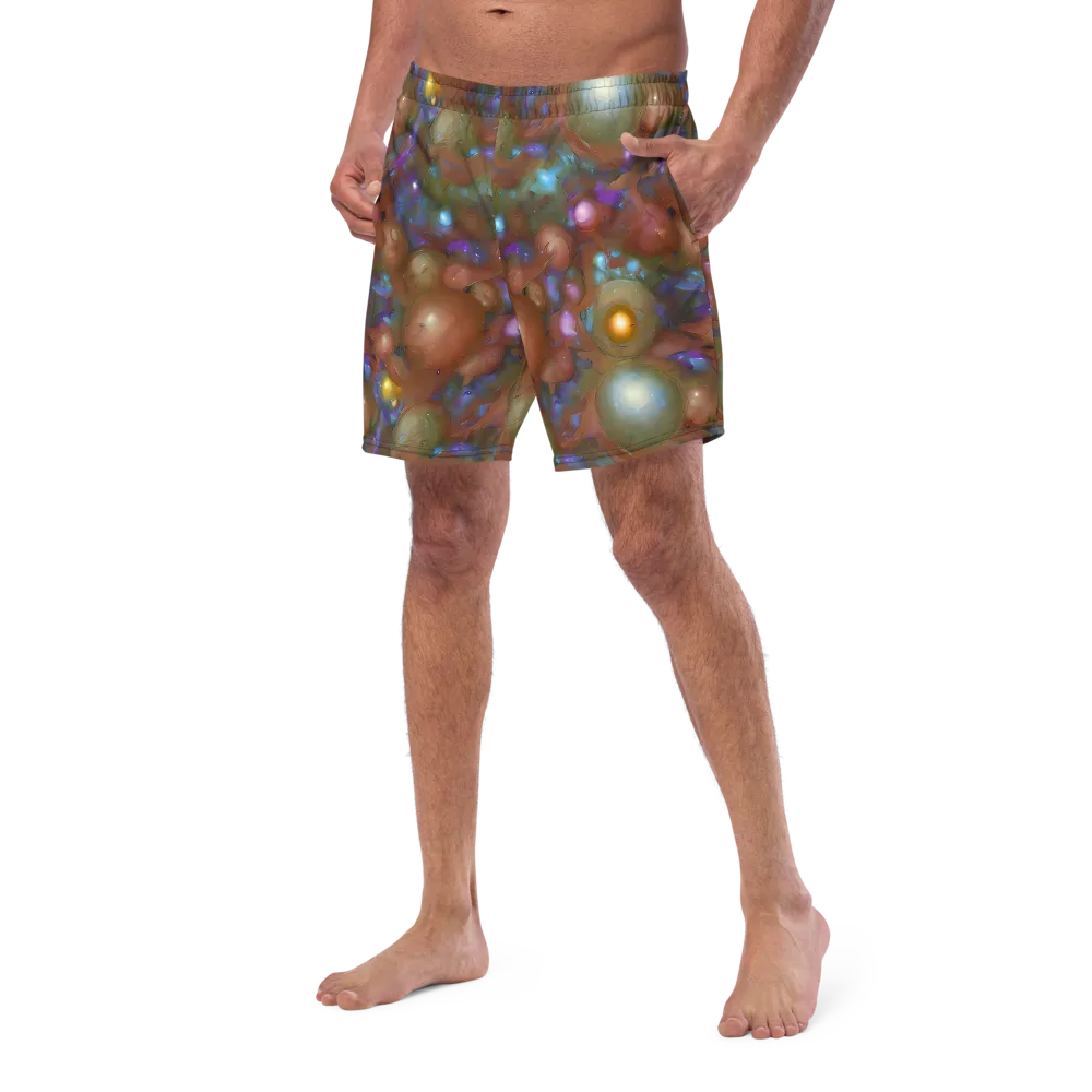 Iridescent Bloom on Swim Trunks — Left Front