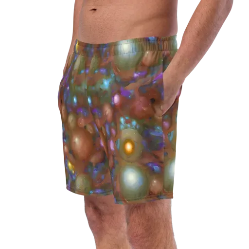 Iridescent Bloom on a Swim Trunks