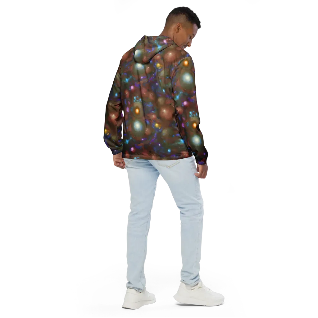 Iridescent Bloom on Men's Windbreaker — Back