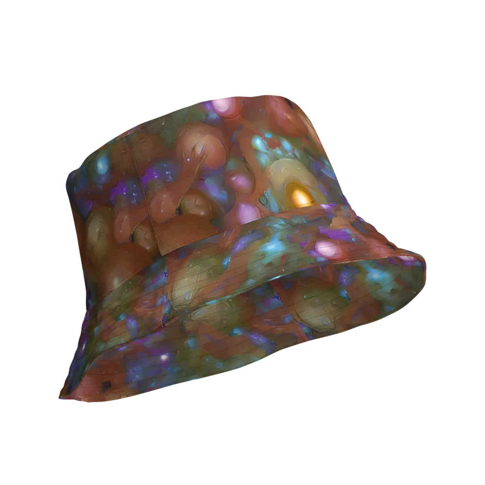 Iridescent Bloom on Reversible Bucket Hat — Product details Outside