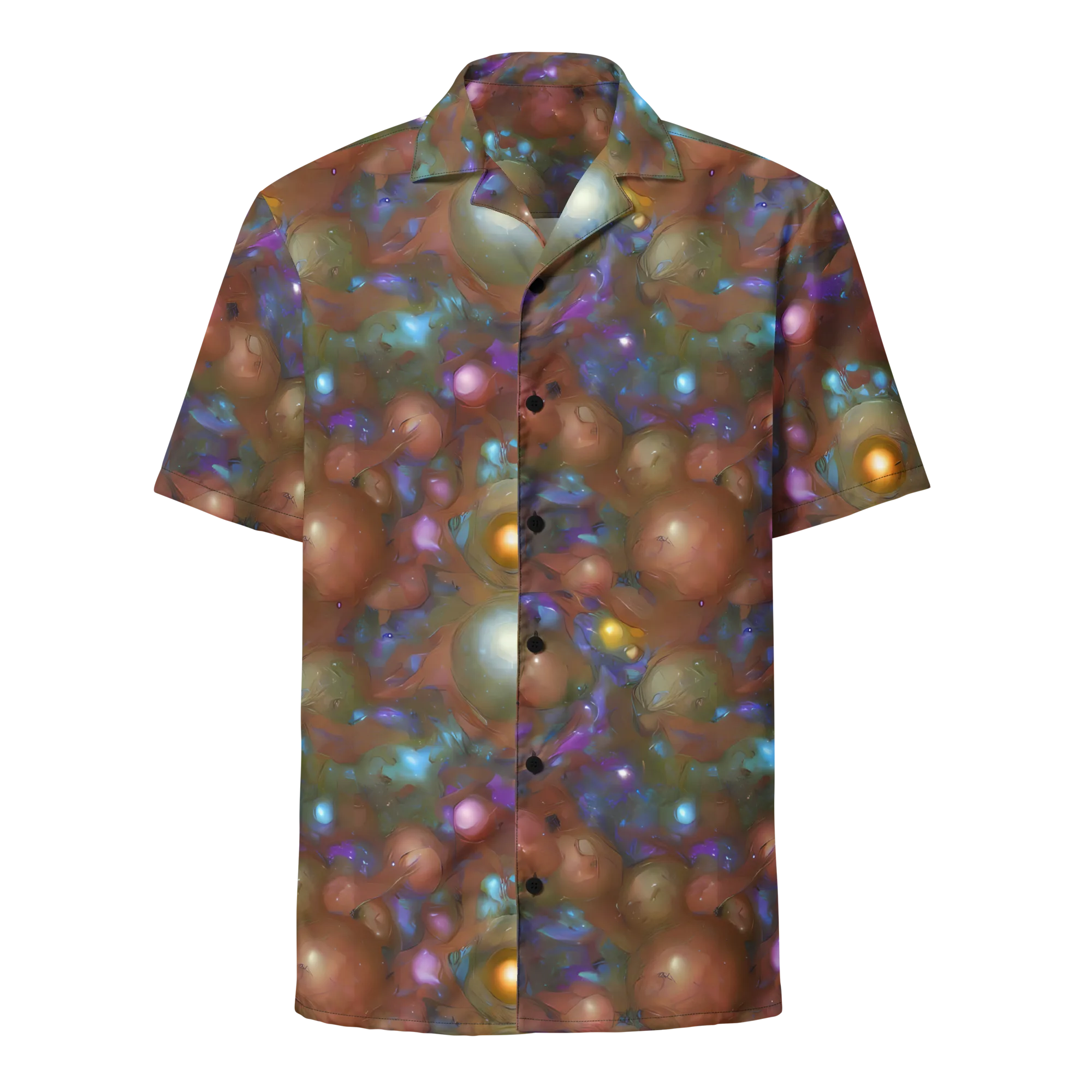 Iridescent Bloom on Button Shirt — Front