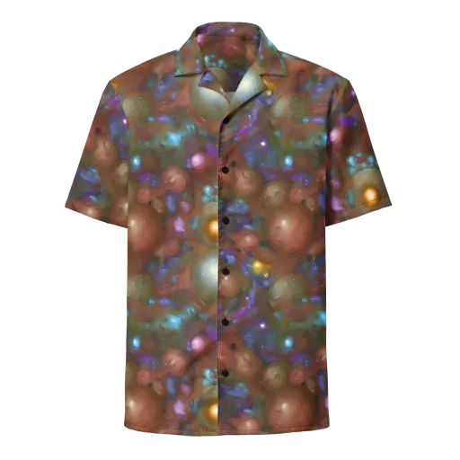 Iridescent Bloom on a Button Shirt