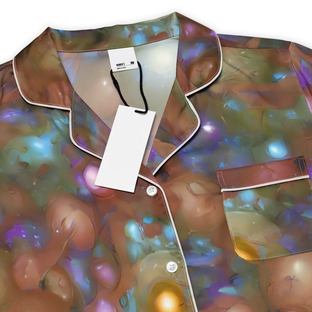 Iridescent Bloom on Women's Short Sleeve Pajama Top — Product details