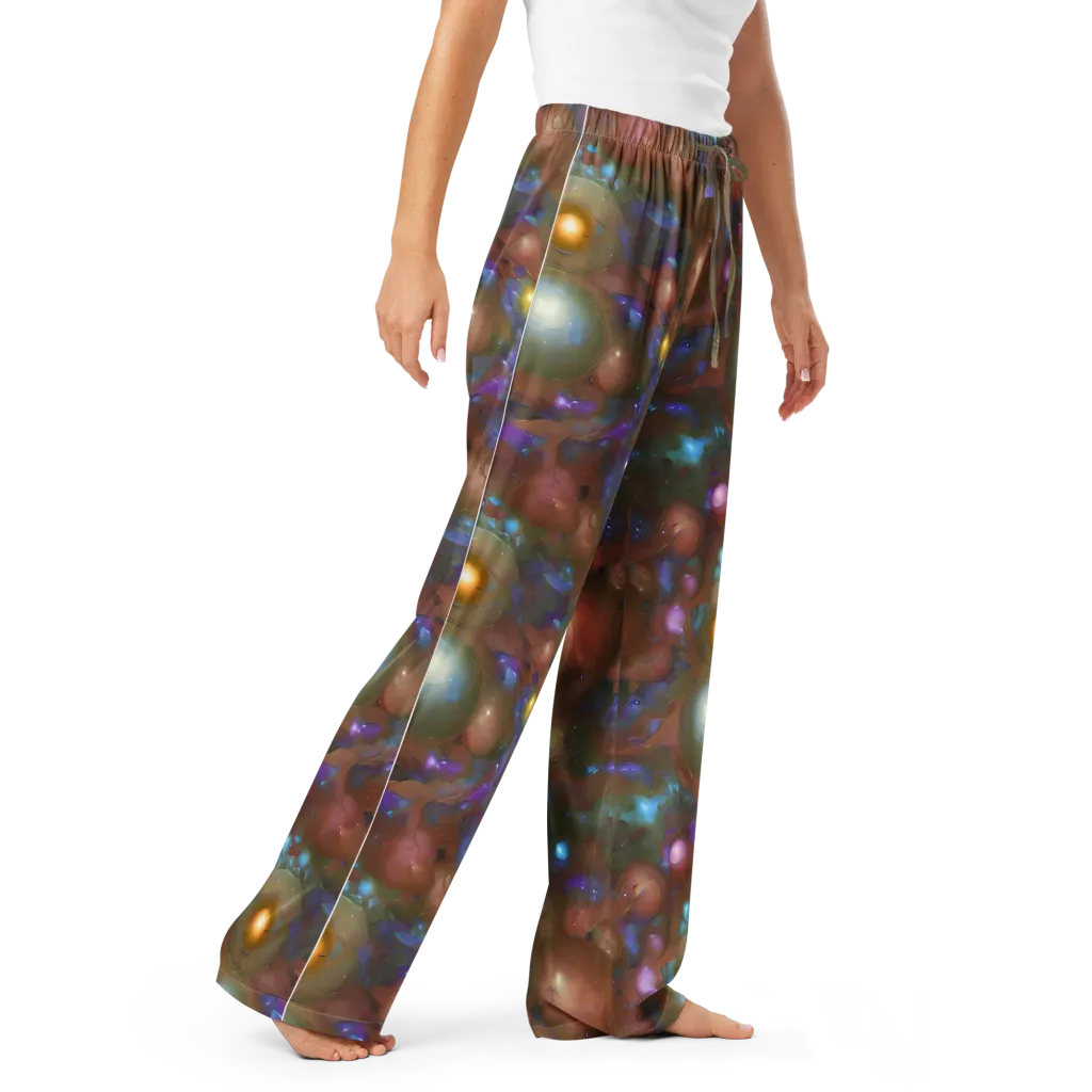 Iridescent Bloom on Women's Pajama Pants — Right Front