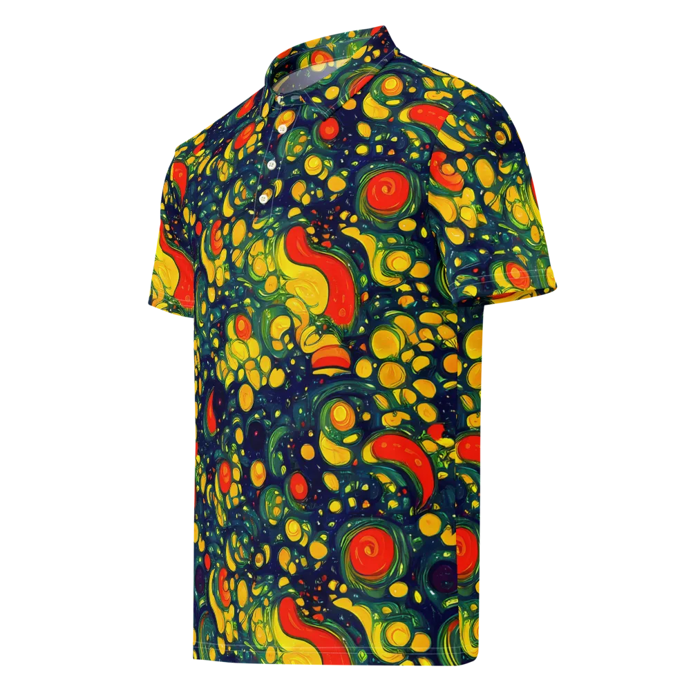 Neon Orchard on Men's Slim Fit Polo Shirt — Left Front