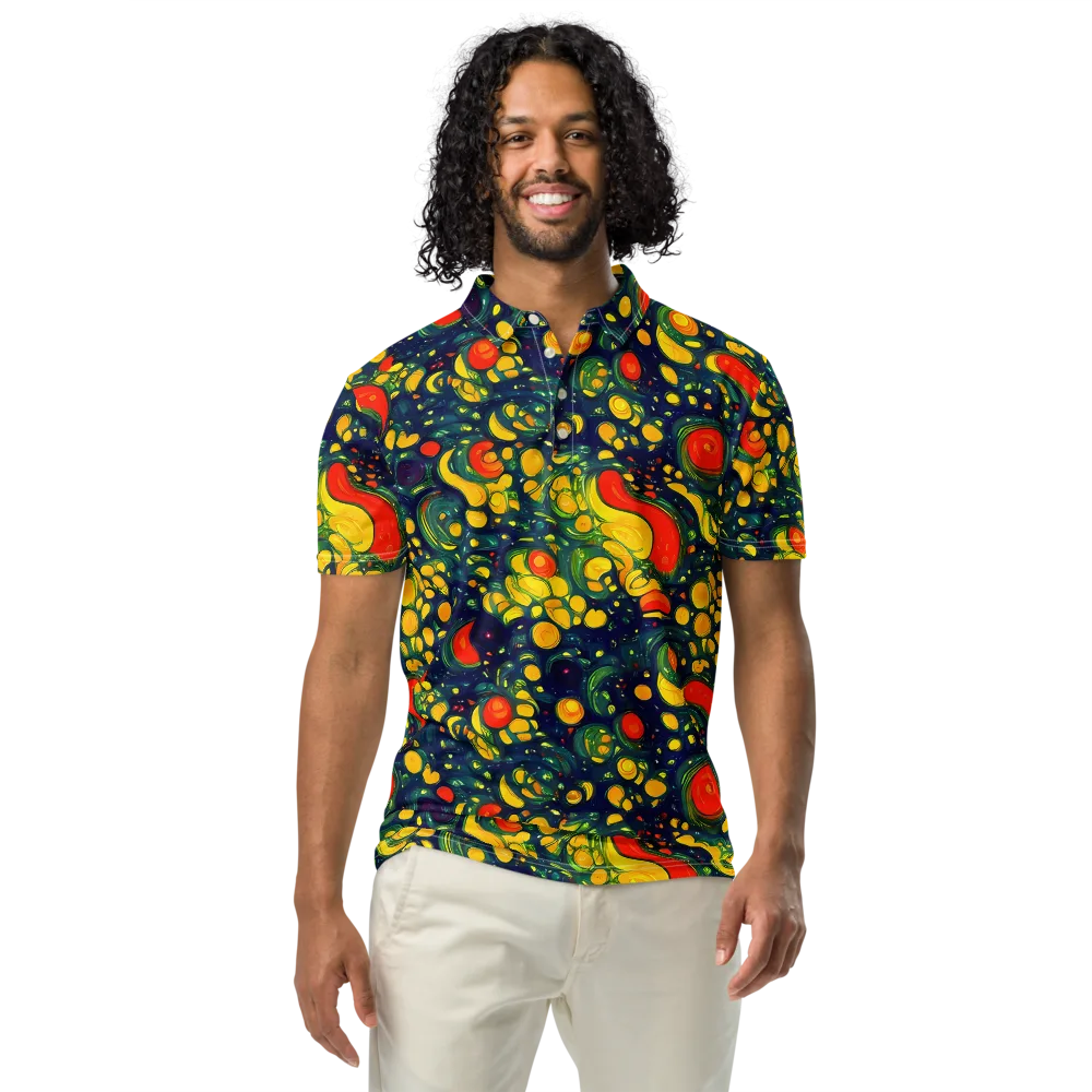 Neon Orchard on Men's Slim Fit Polo Shirt — Front
