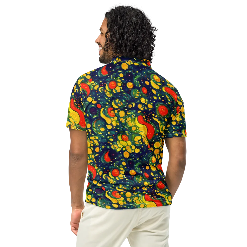 Neon Orchard on Men's Slim Fit Polo Shirt — Back
