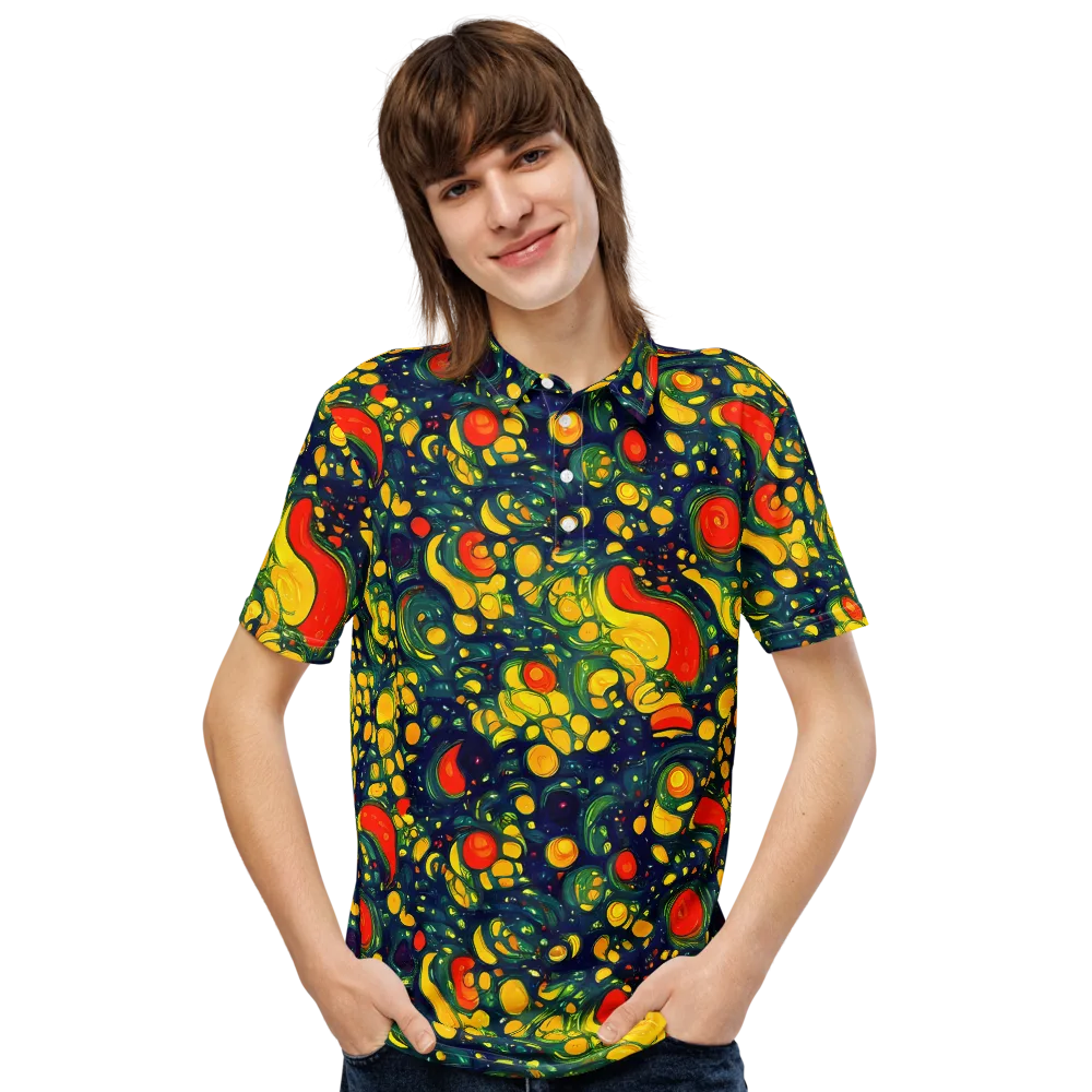 Neon Orchard on Men's Slim Fit Polo Shirt — Front