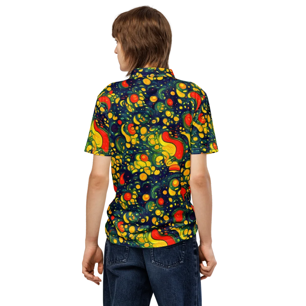 Neon Orchard on Men's Slim Fit Polo Shirt — Back