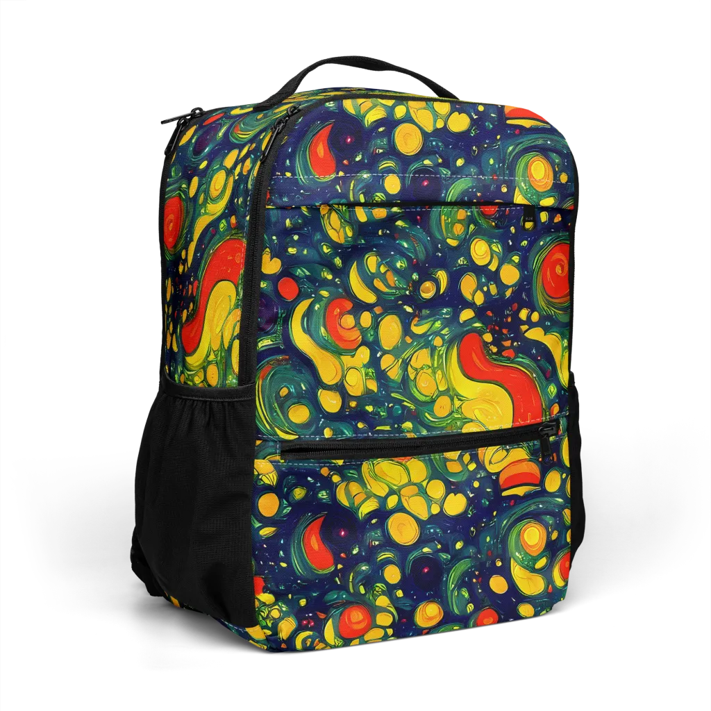 Neon Orchard on Utility Backpack — Right Front
