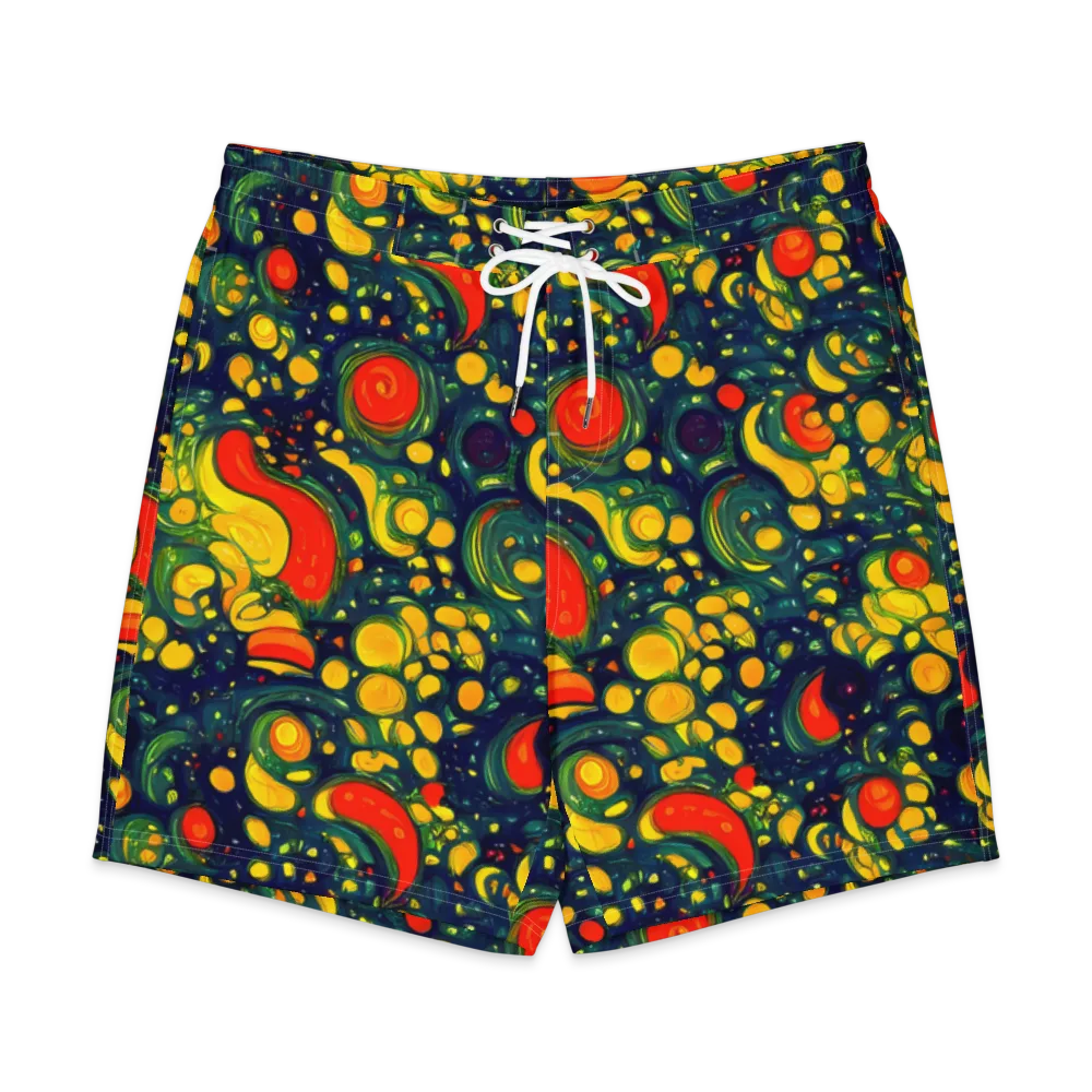 Neon Orchard on Men's Board Shorts — Front