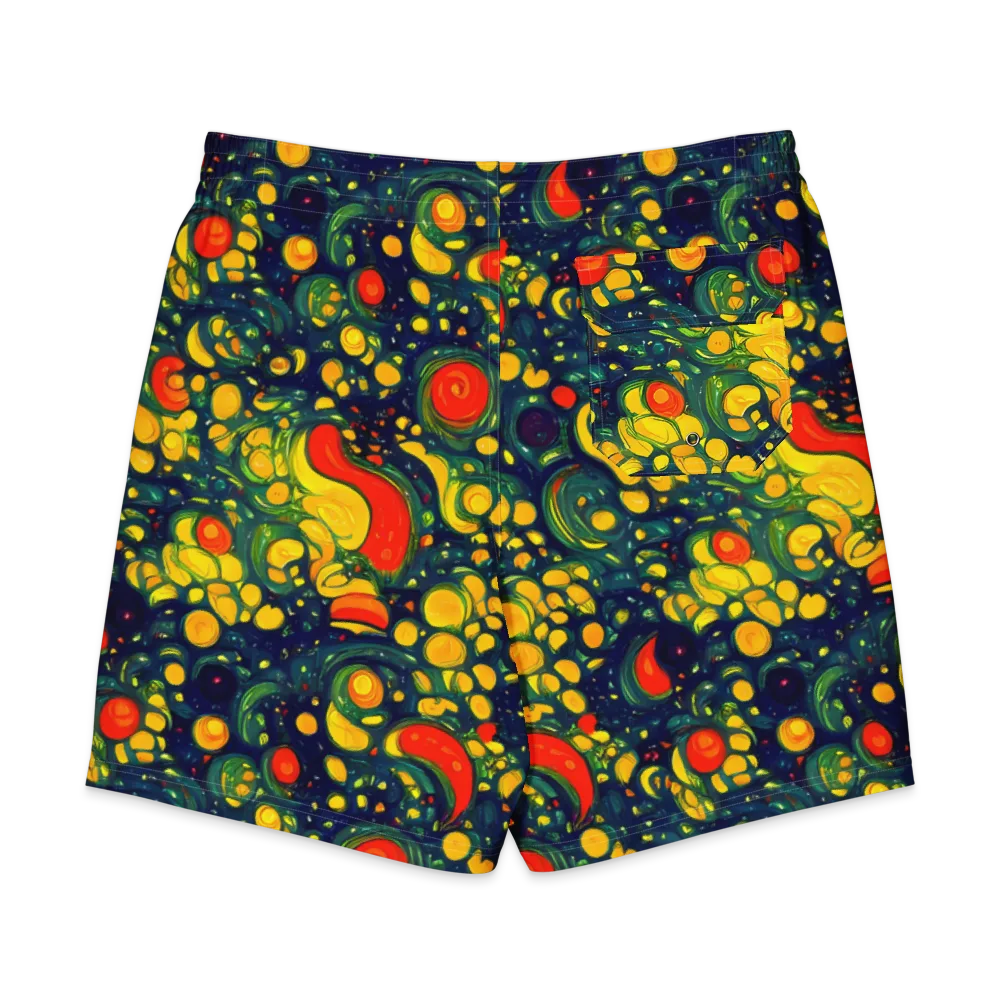 Neon Orchard on Men's Board Shorts — Back