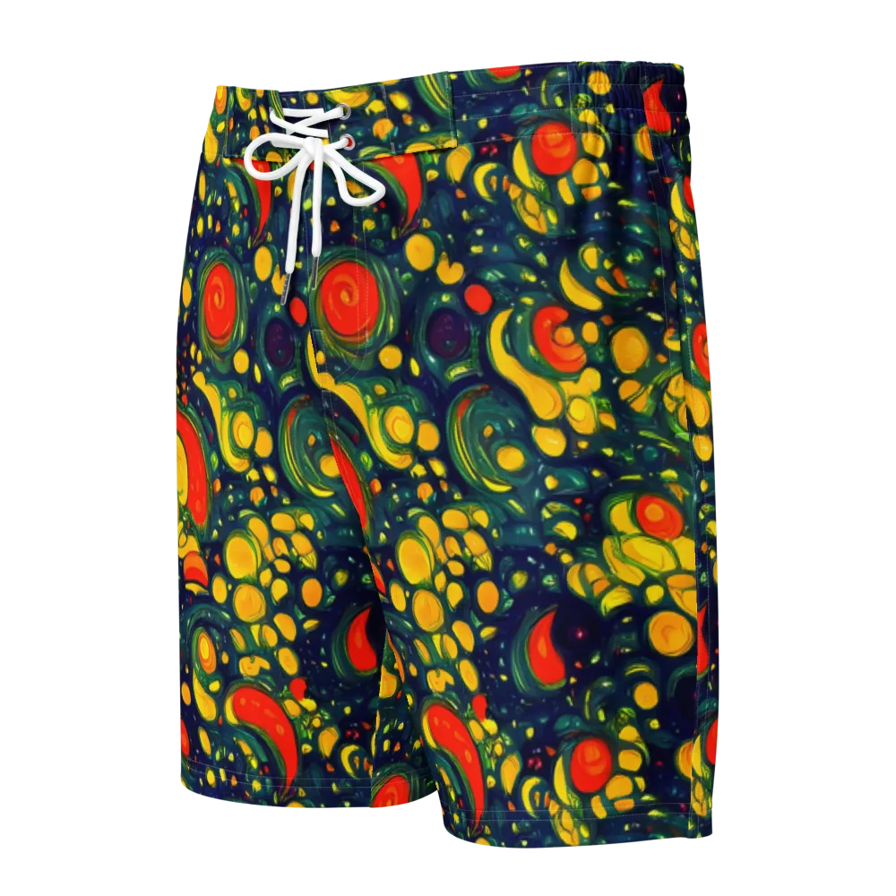 Neon Orchard on Men's Board Shorts — Front