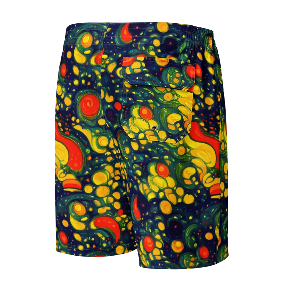 Neon Orchard on Men's Board Shorts — Back