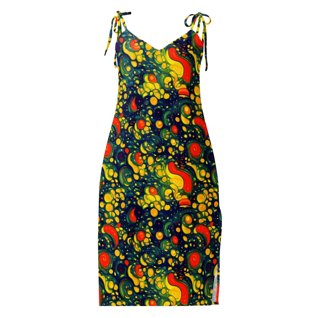 Neon Orchard on Slip Dress — Front