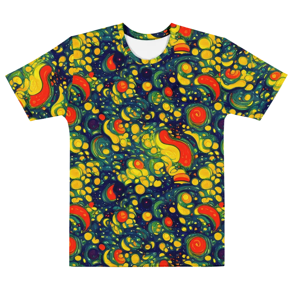 Neon Orchard on Men's Cotton Crew Neck T-Shirt — Front