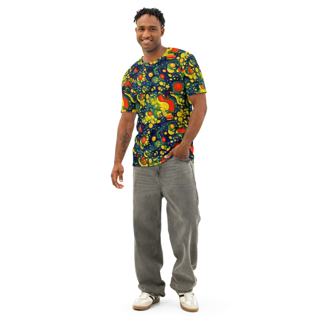 Neon Orchard on Men's Cotton Crew Neck T-Shirt — Front
