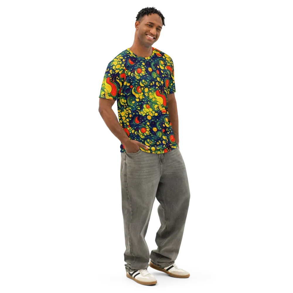 Neon Orchard on Men's Cotton Crew Neck T-Shirt — Right Front