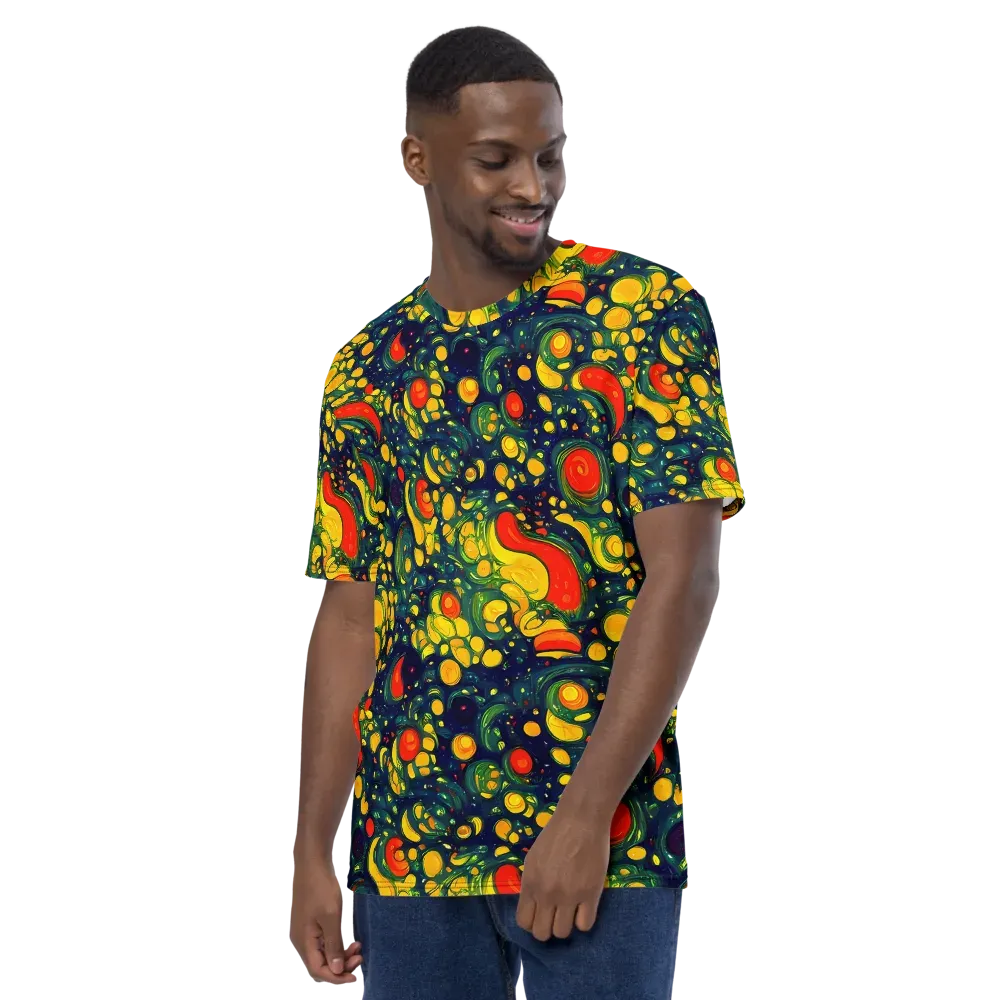 Neon Orchard on Men's Crew Neck T-Shirt — Left