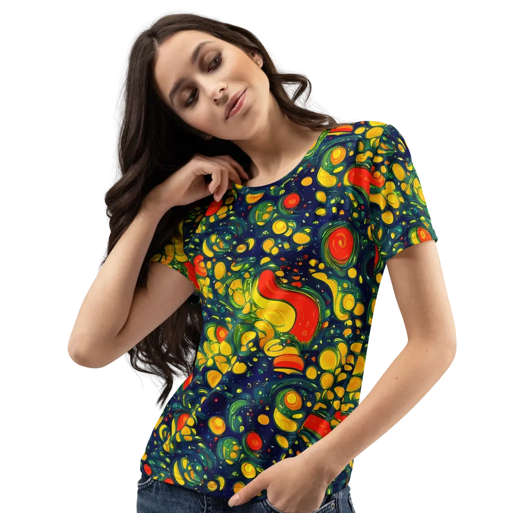 Neon Orchard on Women's Crew Neck T-Shirt — Left Front