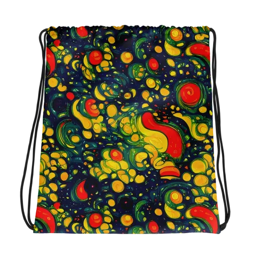 Neon Orchard on a Drawstring Bag