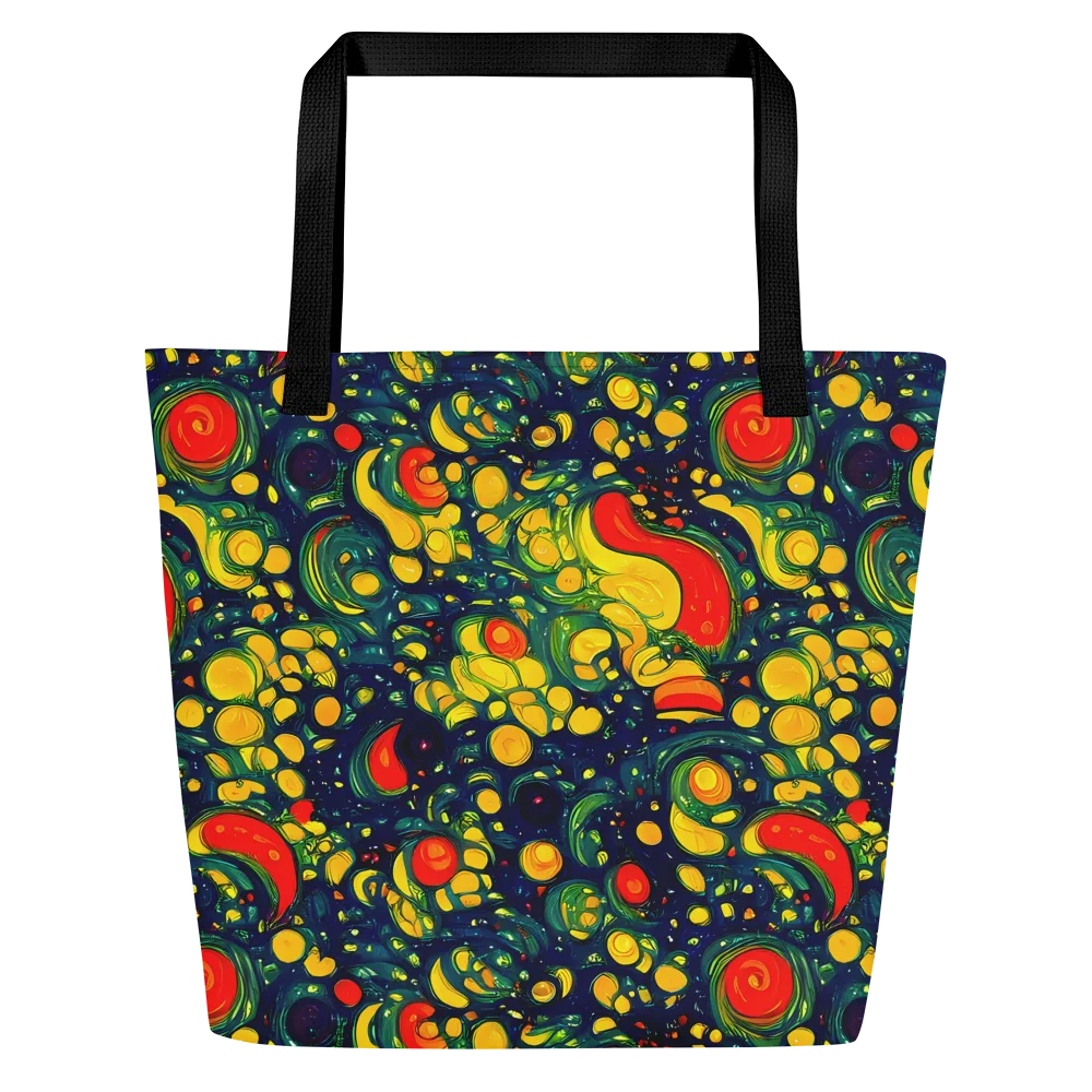 Neon Orchard on Large Tote Bag W/ Pocket — Front