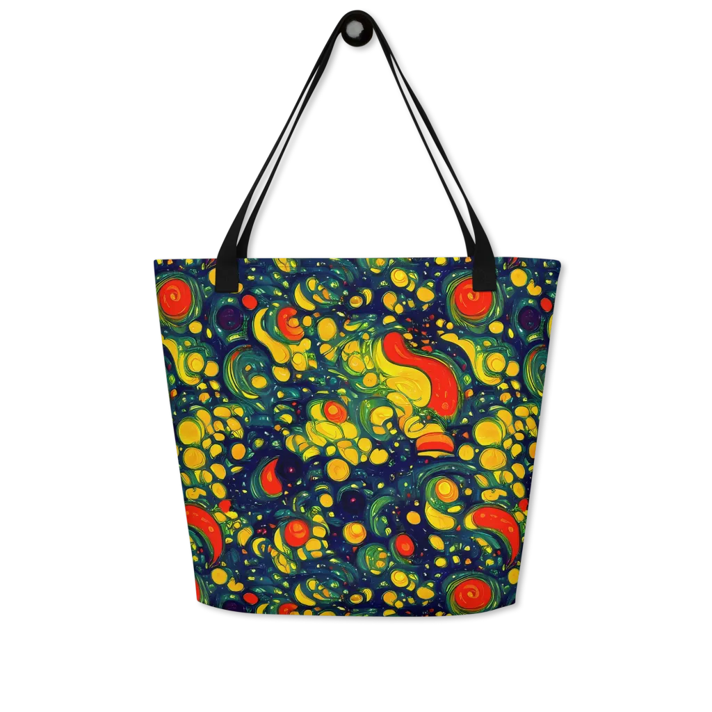 Neon Orchard on Large Tote Bag W/ Pocket — Front