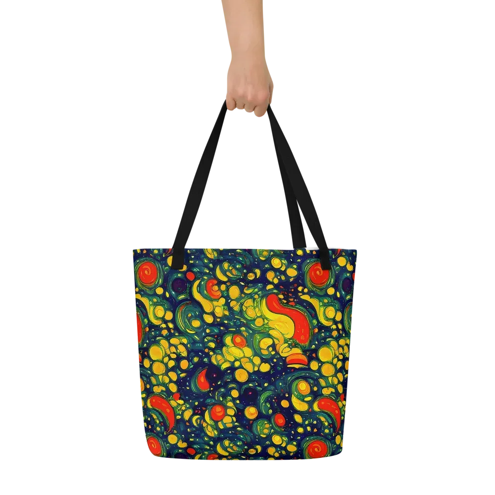 Neon Orchard on Large Tote Bag W/ Pocket — Front
