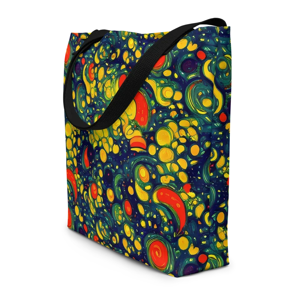 Neon Orchard on Large Tote Bag W/ Pocket — Front