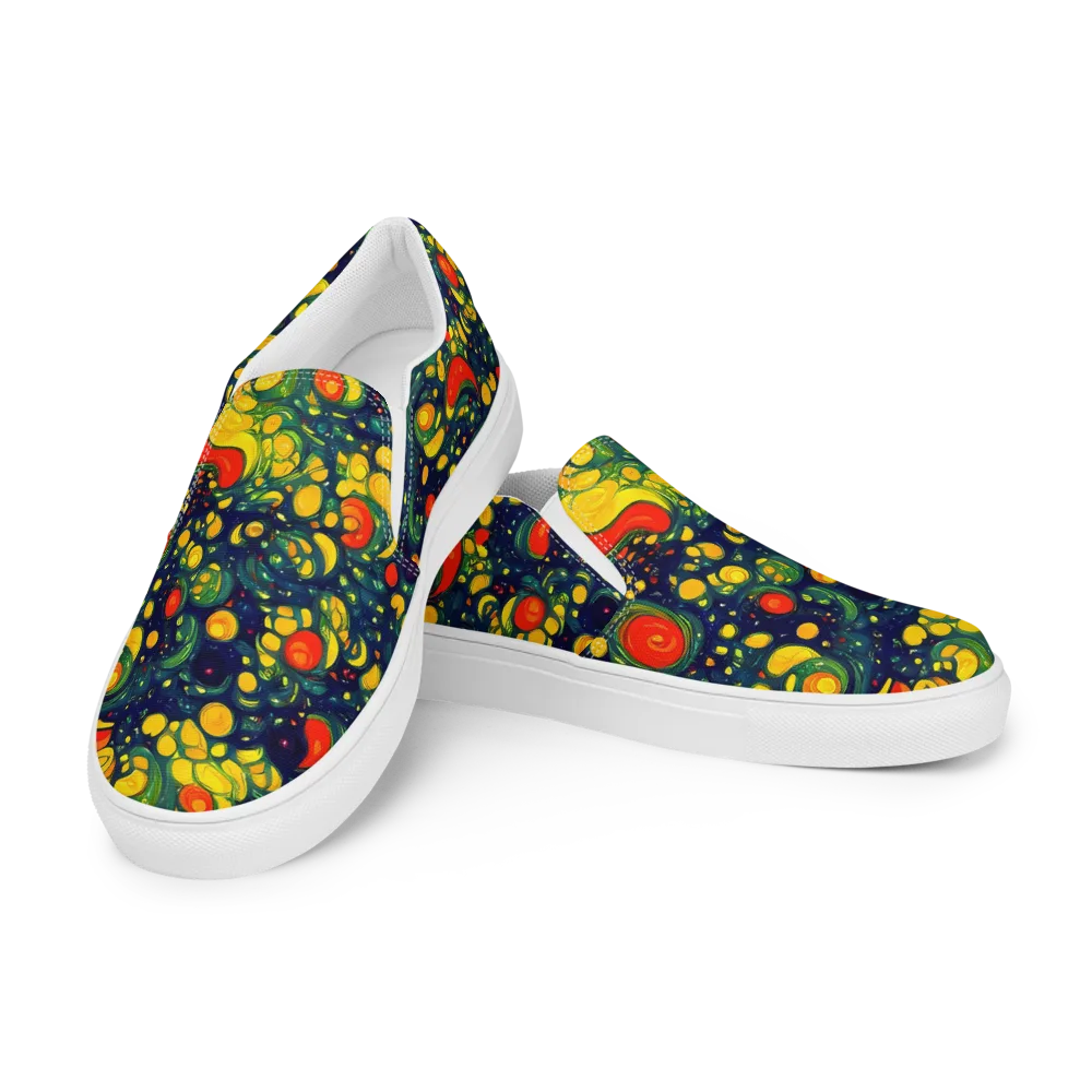 Neon Orchard on Women's Slip-On Canvas Shoes — Left Front