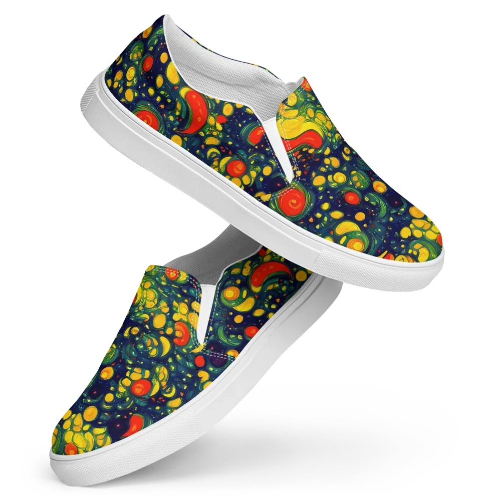 Neon Orchard on Women's Slip-On Canvas Shoes — Front