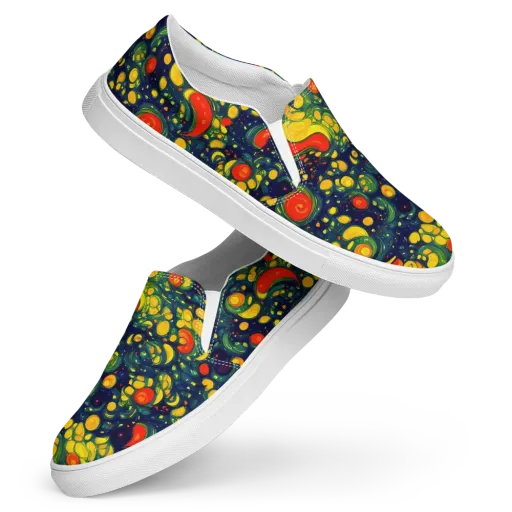 Neon Orchard on a Women's Slip-On Canvas Shoes