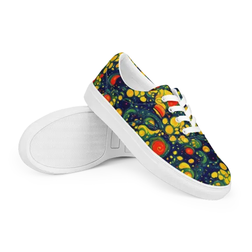 Neon Orchard on a Men's Lace-Up Canvas Shoes