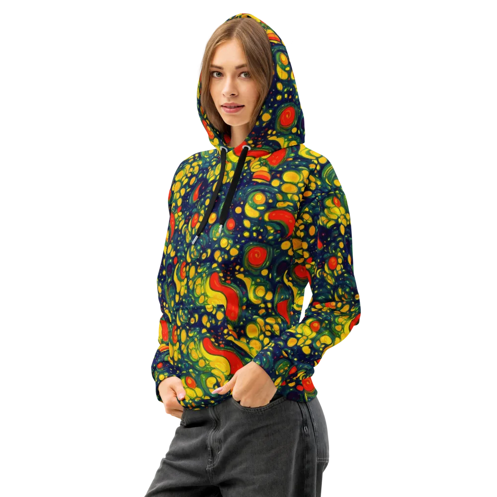 Neon Orchard on Cotton Hoodie — Left Front