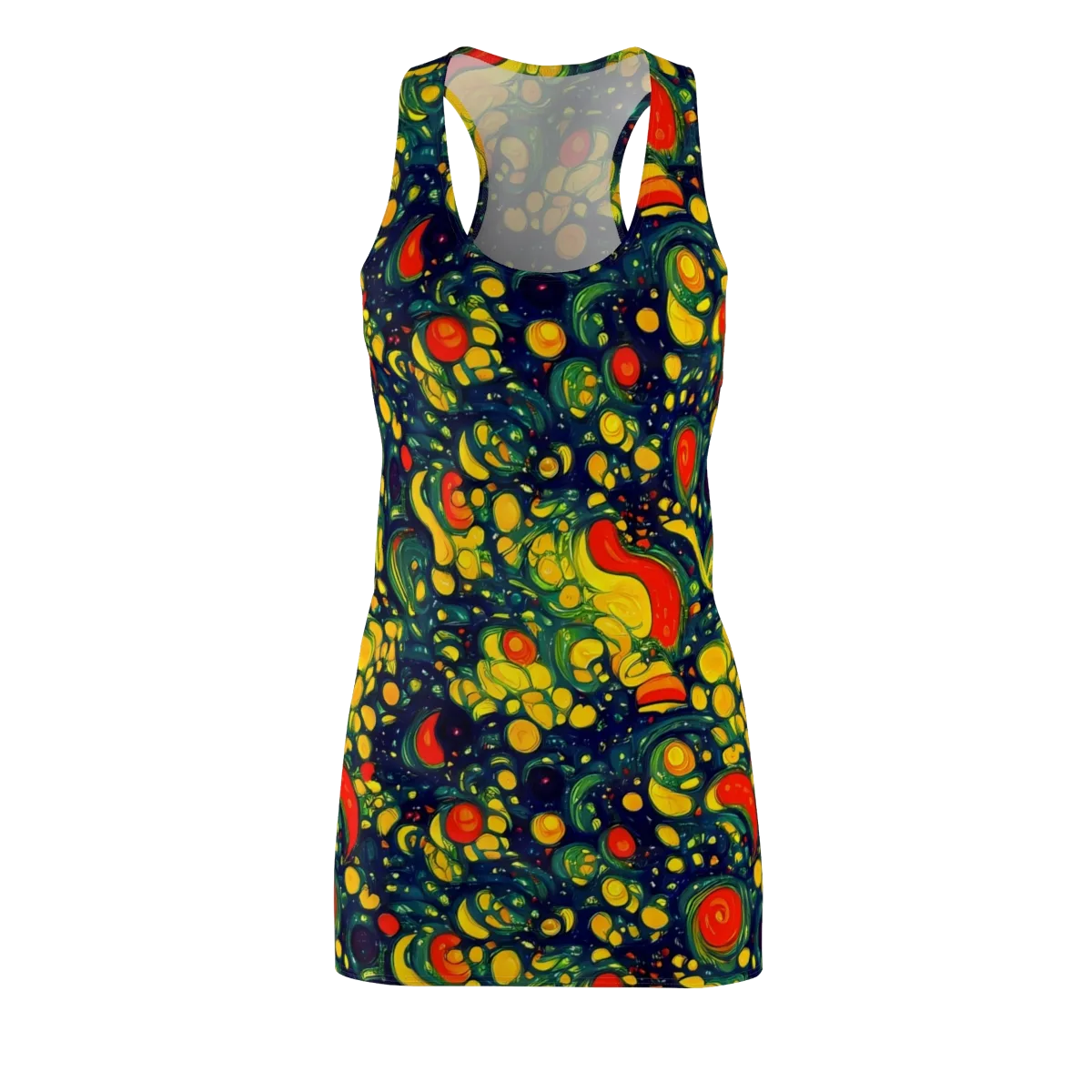 Neon Orchard on Racerback Dress — Front