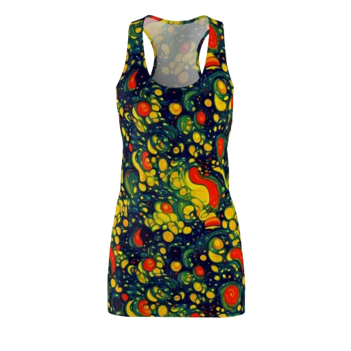 Neon Orchard on a Racerback Dress