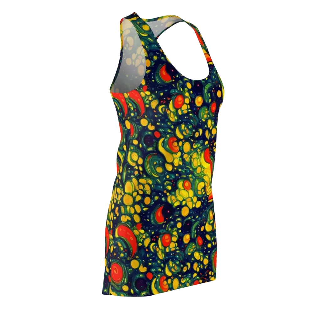 Neon Orchard on Racerback Dress — Front Side