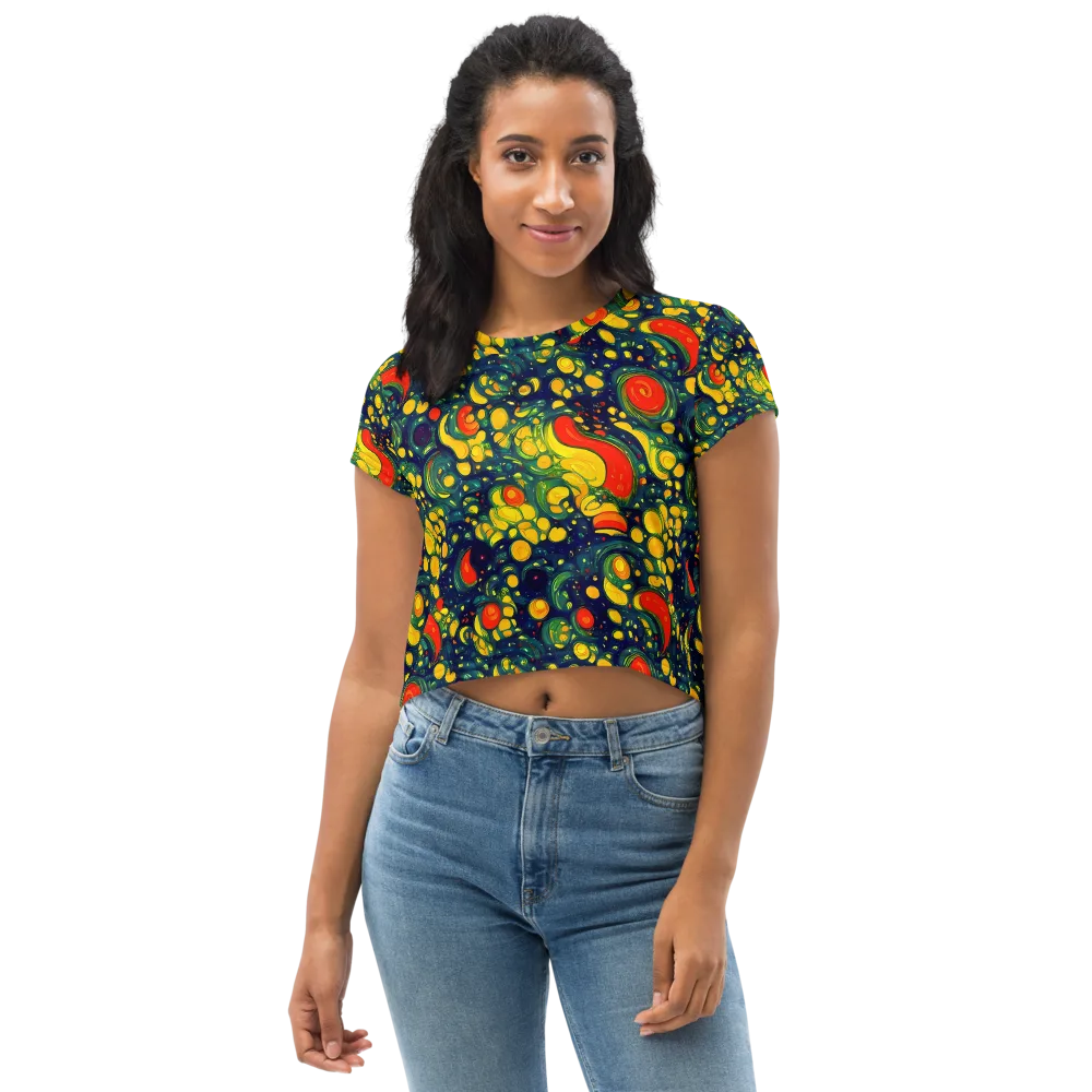 Neon Orchard on Crop Tee — Front