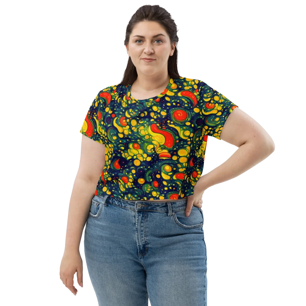 Neon Orchard on Crop Tee — Front