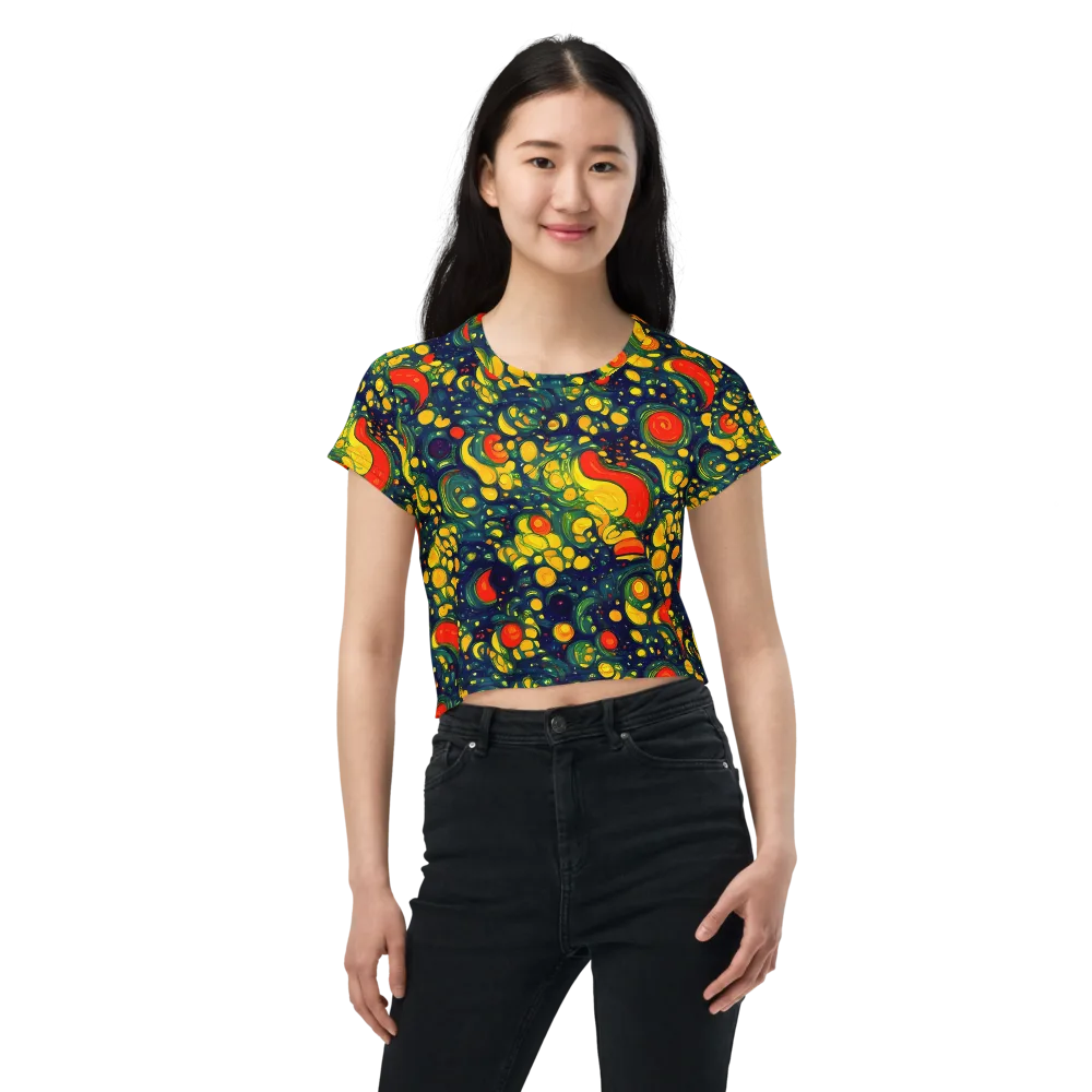 Neon Orchard on Crop Tee — Front