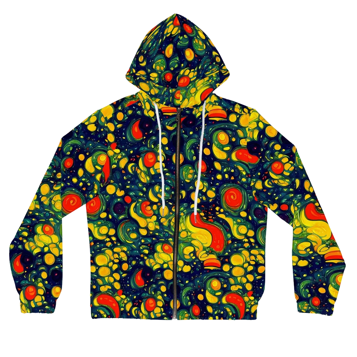 Neon Orchard on Women's Full-Zip Hoodie — Front